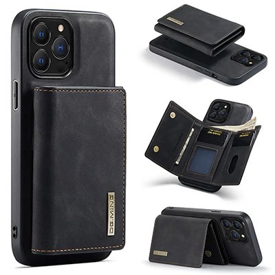back cover with magnetic detachable full wallet Rich Diary Phone Case