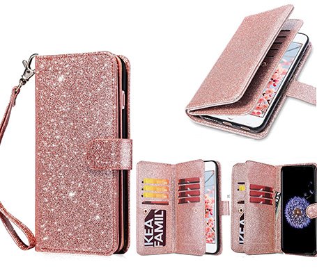 glitter multifunction Rich Diary Phone Case