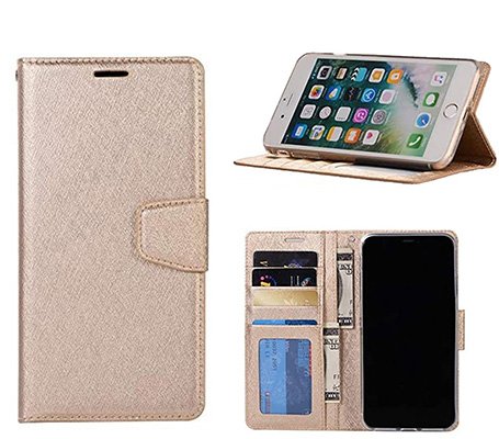 pu leather wire finish dual pocket Rich Diary Phone Case