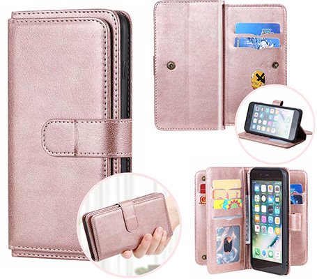 9 card 3 leaf Rich Diary Phone Case
